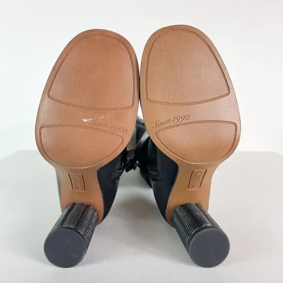 Franco Sarto NWOB Women's Cindy Vintage Nostalgia Faux Leather Black Boots 8.5 - Picture 7 of 12